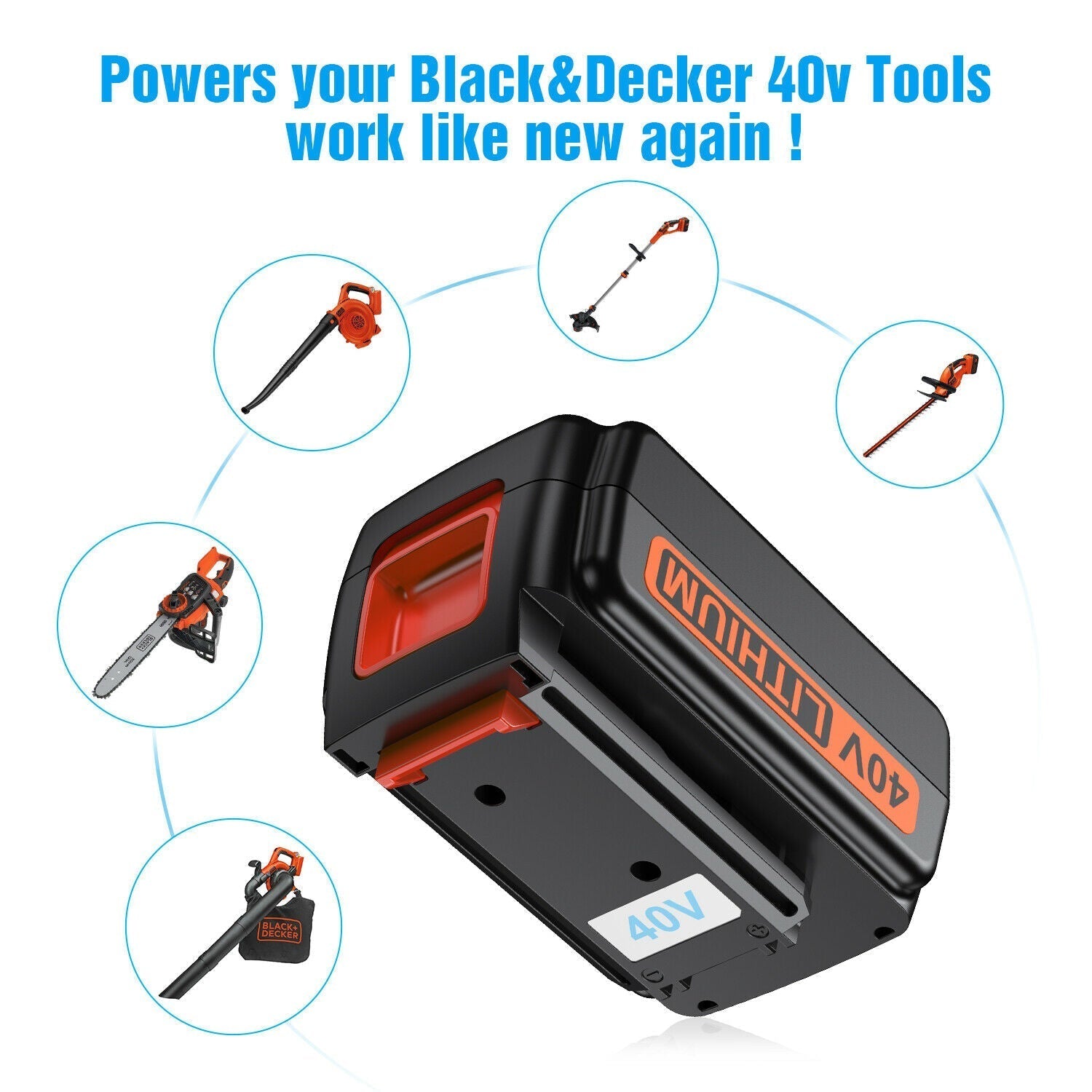 40V Battery for Black & Decker LST136 LSW36 LHT2436B LBX36 40V Battery for Black & Decker LST136 LSW36 LHT2436B LBX36